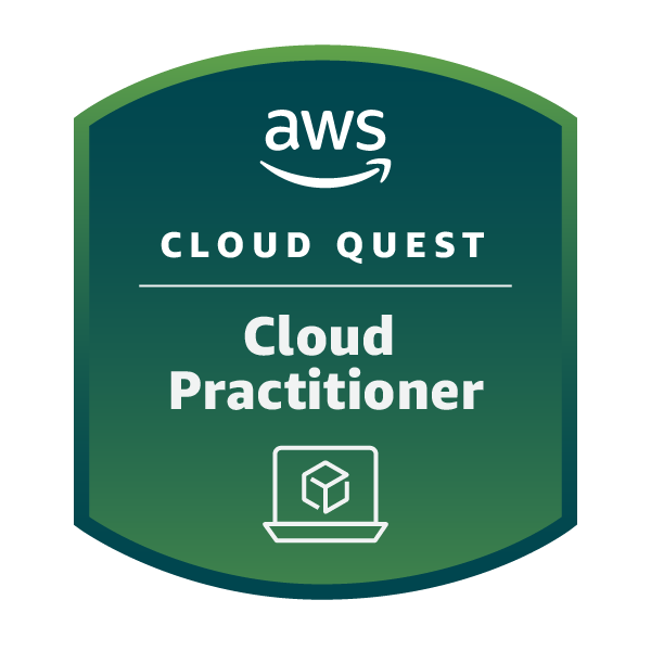 Gamifaction at its finest! I am now a AWS Cloud Quest - Cloud Practitioner
