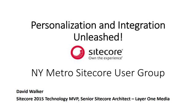 Personalization and Integration Unleashed Personalization and Integration Unleashed