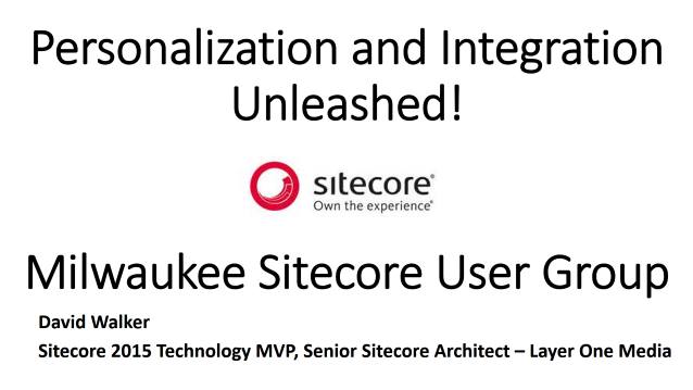 Personalization and Integration Unleashed Personalization and Integration Unleashed