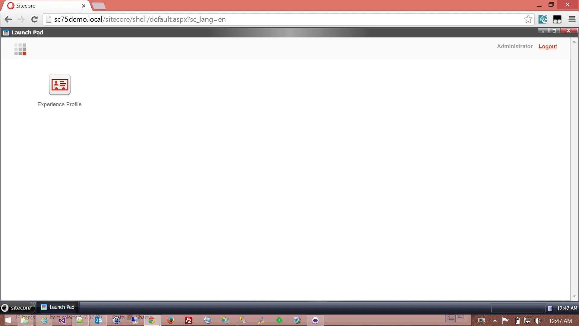 Sitecore Launch Pad Shortcut Sitecore Launch Pad Shortcut